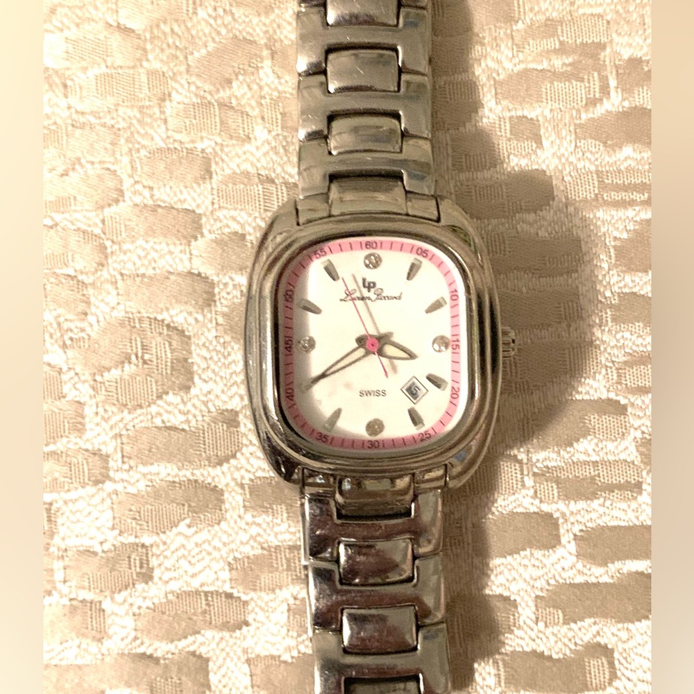 LUCIEN PICARD WOMENS QUARTZ WATCH with date and stainless steel band